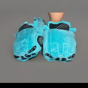 BMW Car-Shaped Plush Slippers - Teal one size fits all new